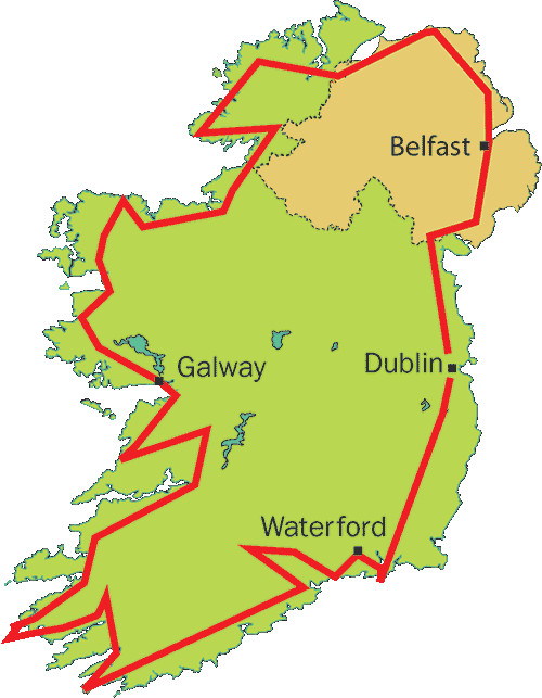 Irish Geology Tour Map