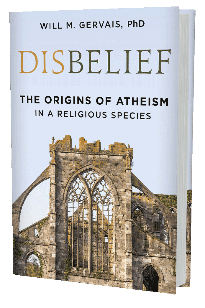 Disbelief: The Origins of Atheism in a Religious Species (book cover)