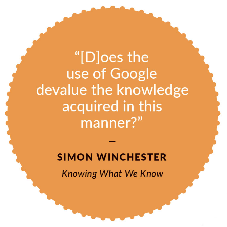 Quotation from Simon Winchester